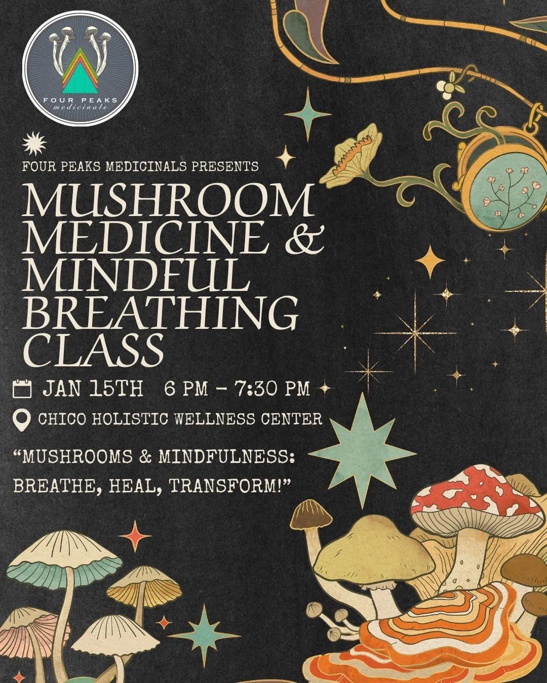 Mushroom Medicine & Mindful Breathing Class