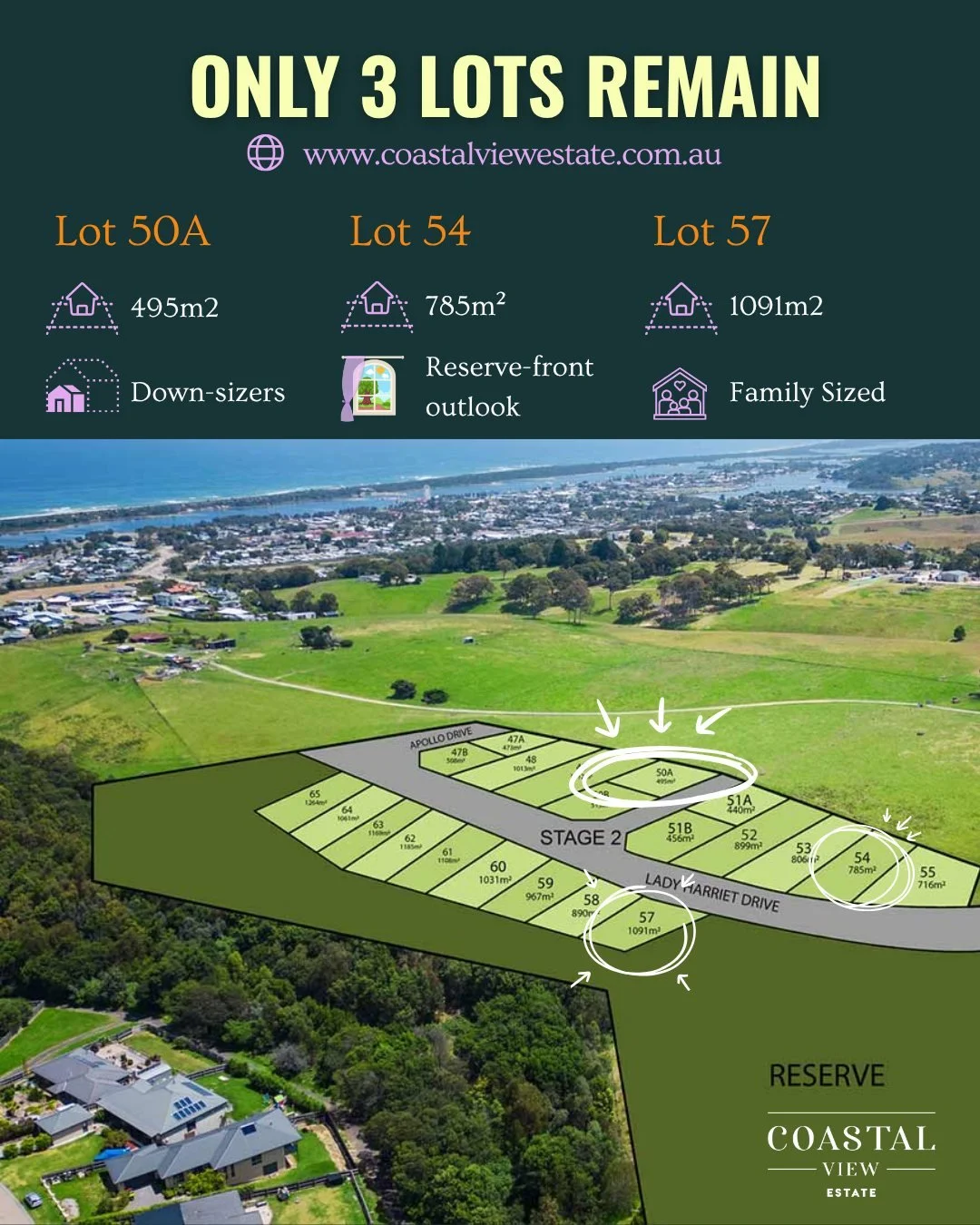🌊 Final Release -  Only 3 coastal lots left!

✨ Low-maintenance living with a premium location by the coast. 

🏡 Your dream lifestyle is waiting

👉 Register: https://www.coastalviewestate.com.au/contact-us