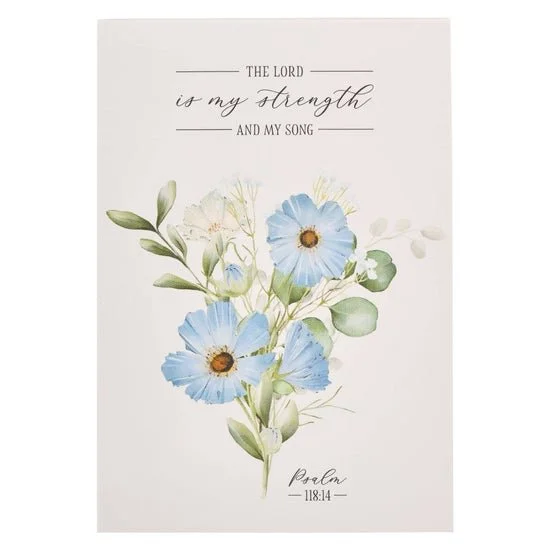 Psalm 118:14 Floral Notepad