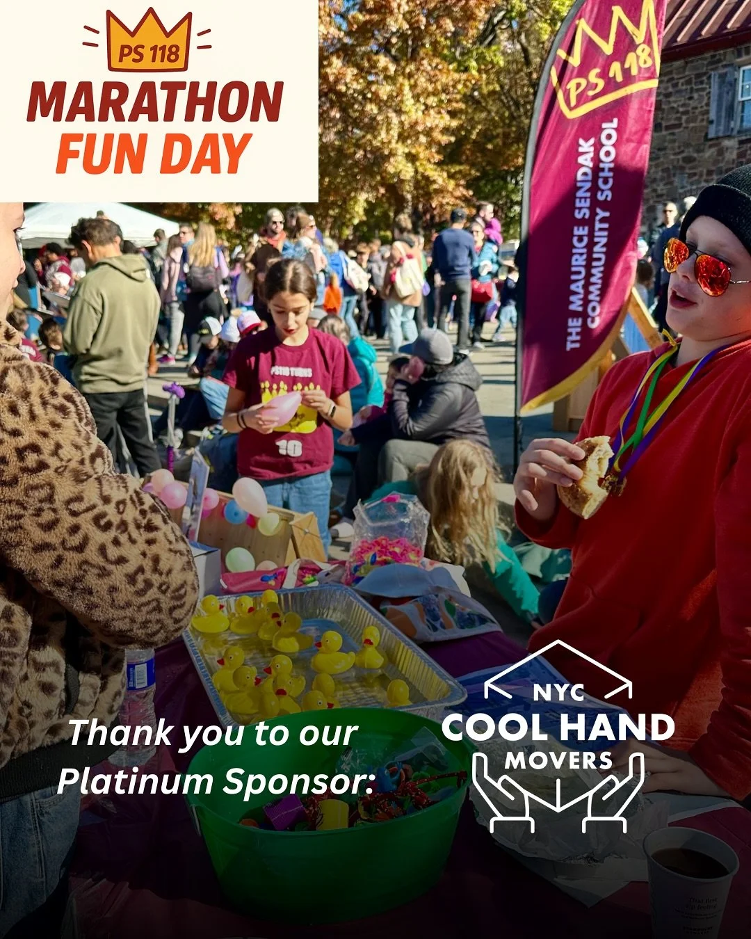 Thanks so much to @coolhandmovers for supporting our school&rsquo;s Marathon Fun Day with a Platinum Sponsorship!

They&rsquo;re giving PS118 families 10% off on moving and bin rental through March 2026 - just mention you&rsquo;re part of the PS118 c