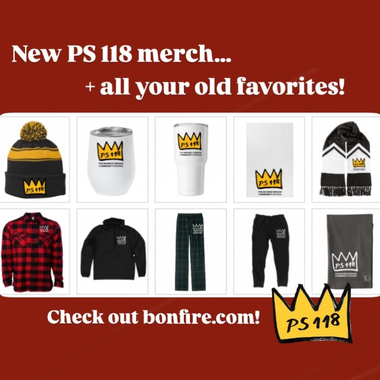 Freshen up your 2026 wardrobe by repping PS 118 with pride.  And *show me what you got* by tagging us on IG!  Link in story and bio 🔗🔗