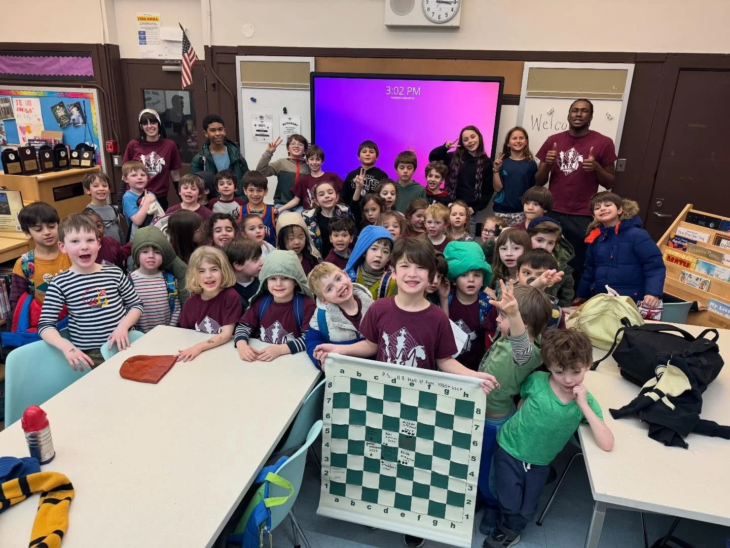 Congratulations to 1st grader, Maddox K., for breaking 1,200 USCF this past weekend at the Brooklyn Cup! Maddox added a star to his name on the Wild Things&rsquo; Hall of Fame board this week. The countdown is on - one month until States and the team