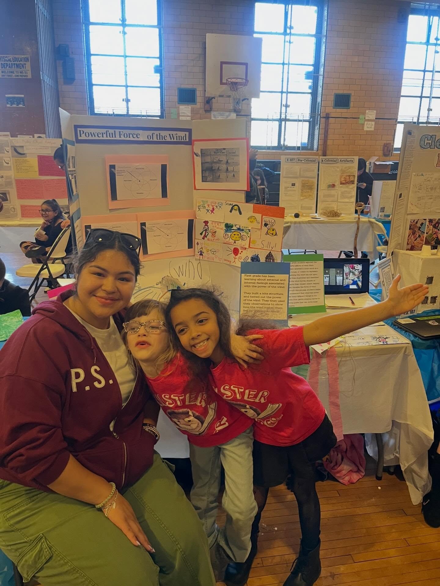 First graders Marley and Anna from Ms. Leos&rsquo; class had the opportunity to present at the @district15brooklyn Project Based Learning Fair today. They talked to fair goers about how they have learned about wind. Way to represent our school, Marle