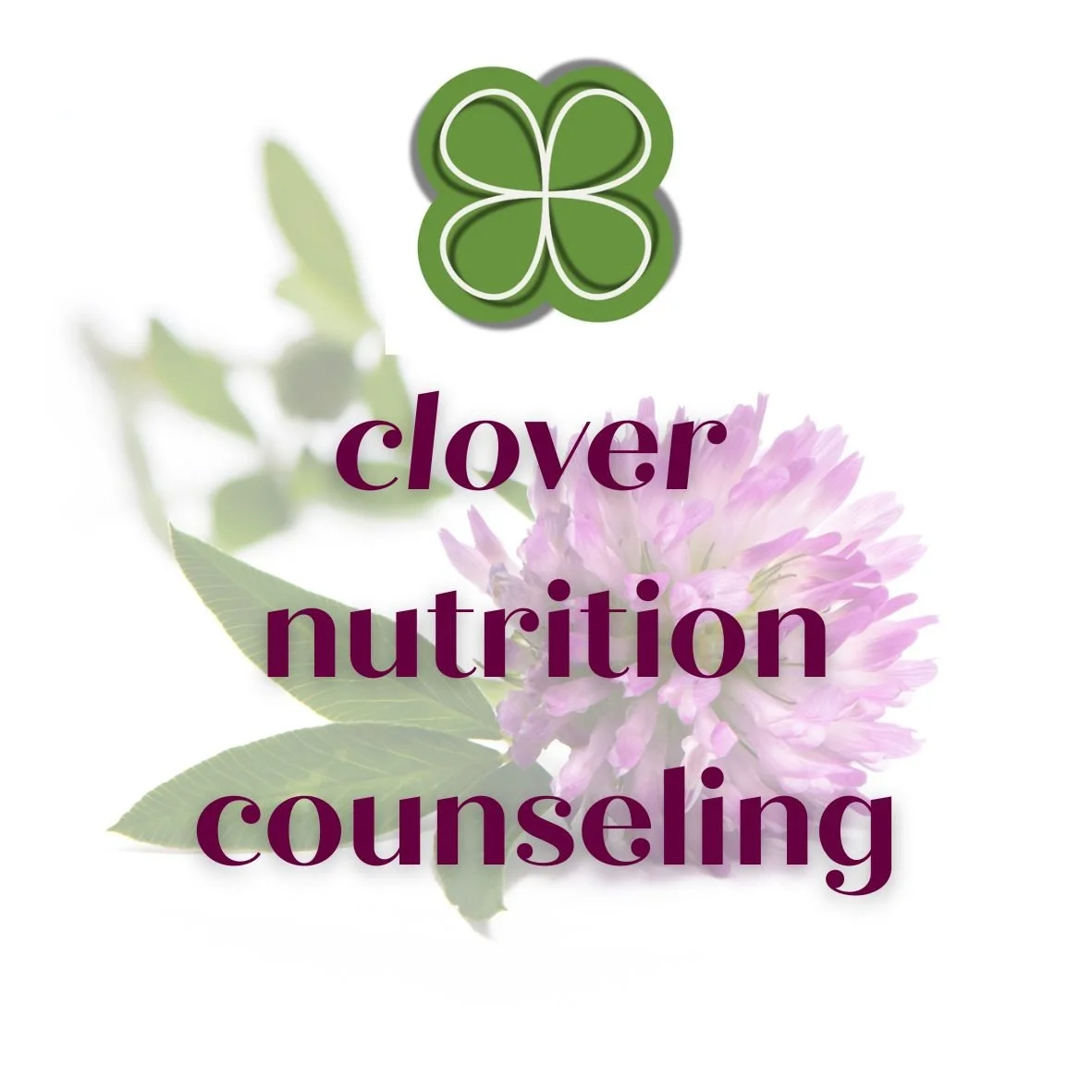 Clover Nutrition Counseling logo - a clover flower
