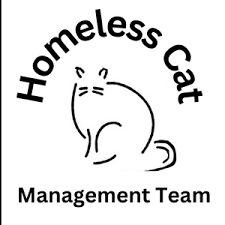 Logo of a cat with the text 'Homeless Cat Management Team'