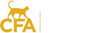 Logo of the Cat Fanciers' Association, featuring a silhouette of a cat and the text 'CFA The Cat Fanciers' Association Since 1906'.