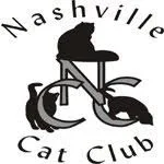 Logo of Nashville Cat Club featuring a black silhouette of a cat sitting on a bicycle with the club's name around it.