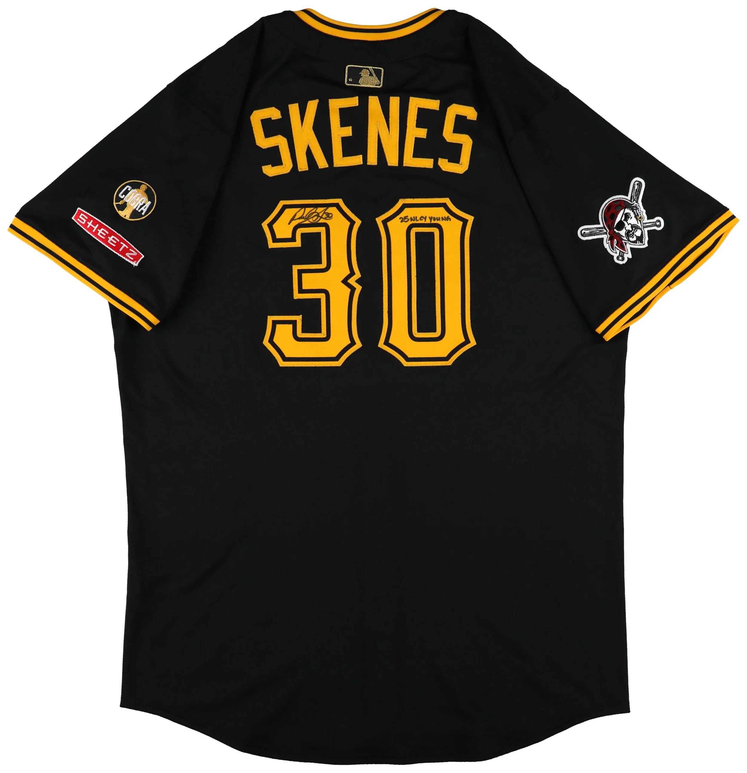 Paul Skenes Game-Used, Signed, Inscribed Pittsburgh Pirates Jersey for Goldin Auctions