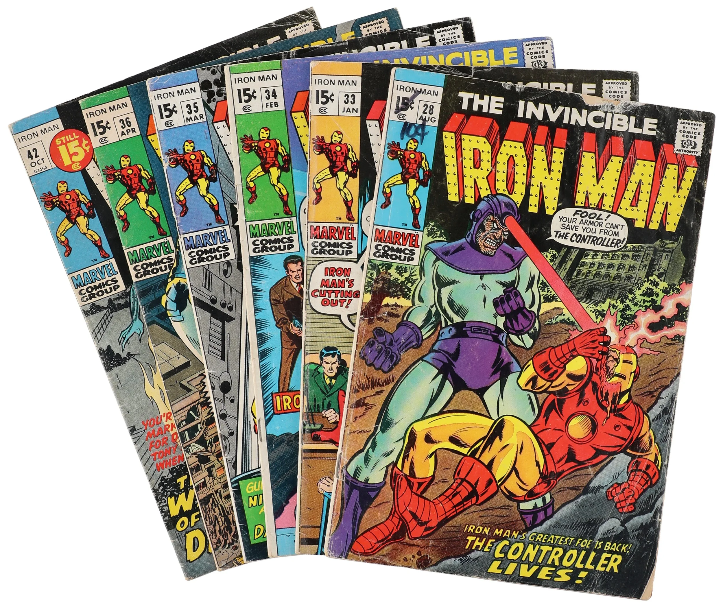 1970-71 Marvel "The Invincible Iron Man" Raw Comic Books for Goldin Auctions 