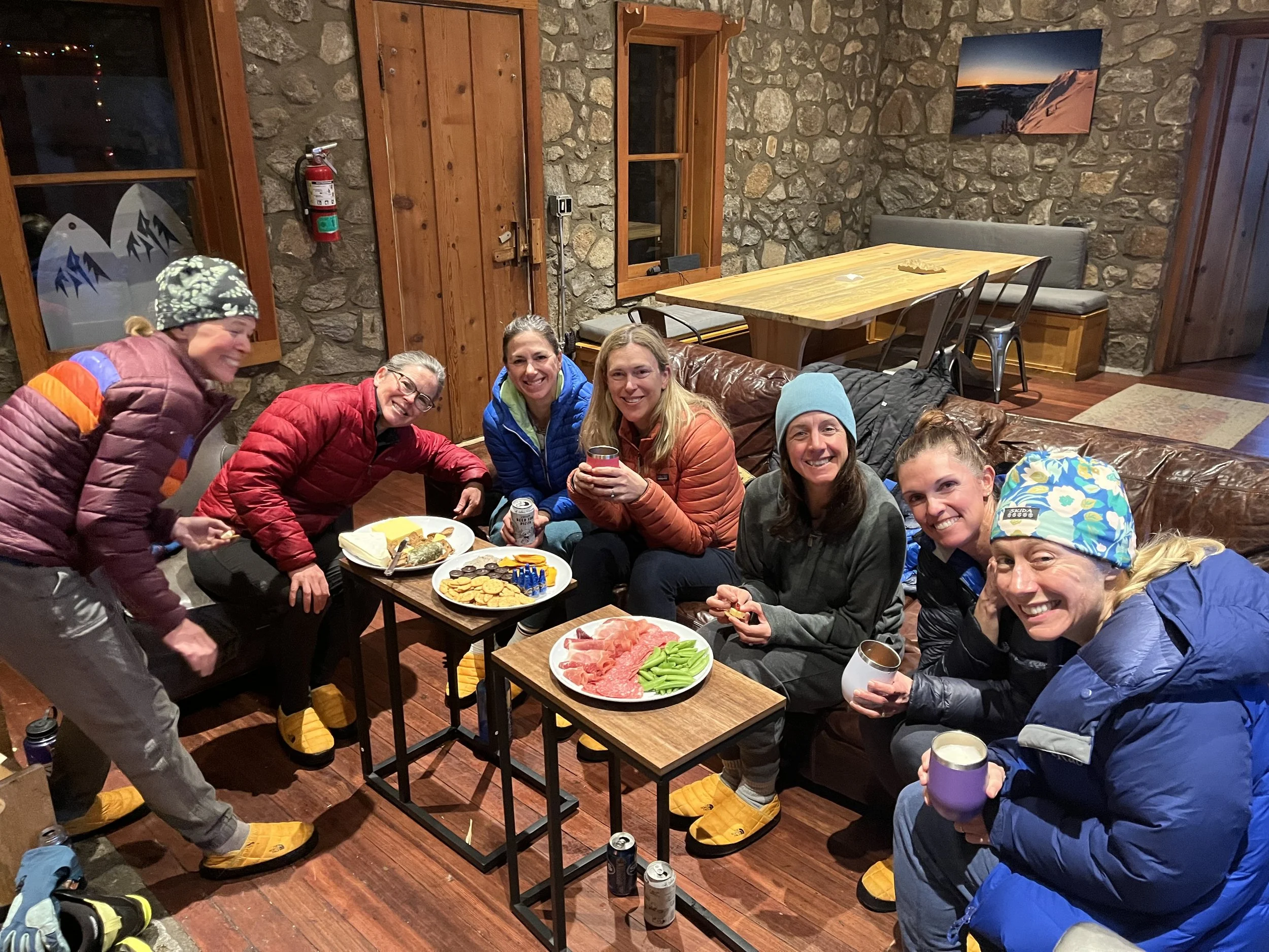 Women Apres Skiing Hut Trip Backcountry Hut Trip Frog Lake Huts Tahoe Guided