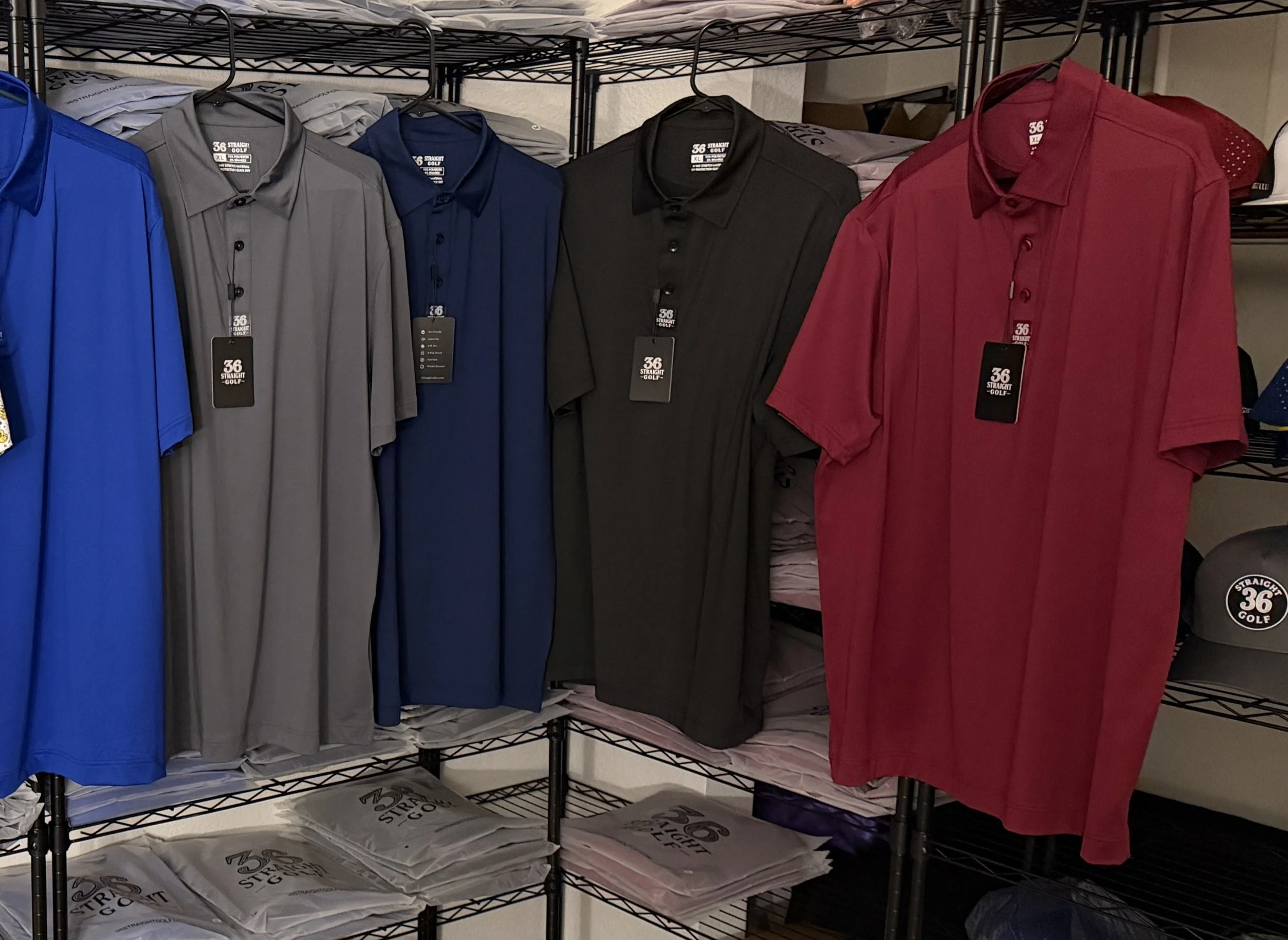 36 STRAIGHT GOLF Performance Polo - Classic Solids