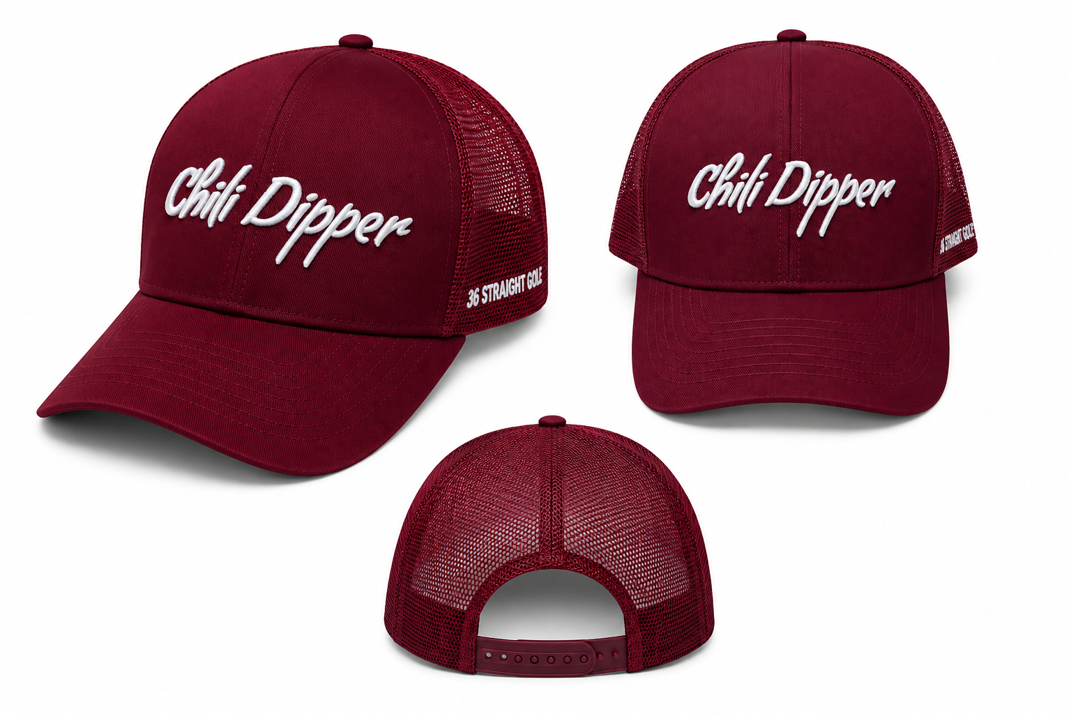Chili Dipper - Mesh Back Hat - Maroon