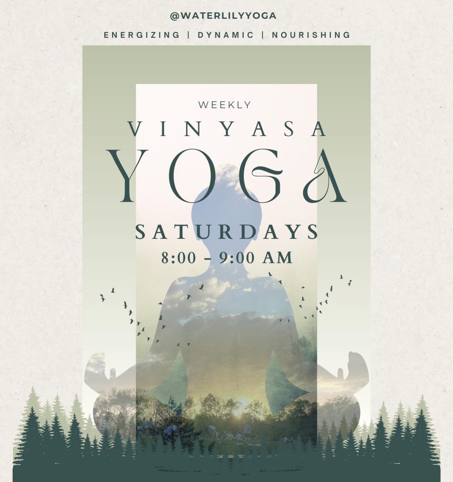Saturday mornings just got an upgrade ✨

NEW START TIME GOING FORWARD! 8-9 AM

I&rsquo;m so excited to officially add a weekly Saturday Vinyasa Flow to the schedule &mdash; a slightly more energizing, breath-led class designed to help you wake up you