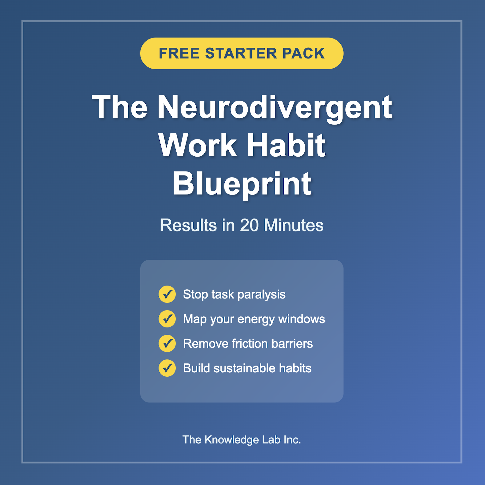 Neurodivergent Work Habits – Free Starter Pack