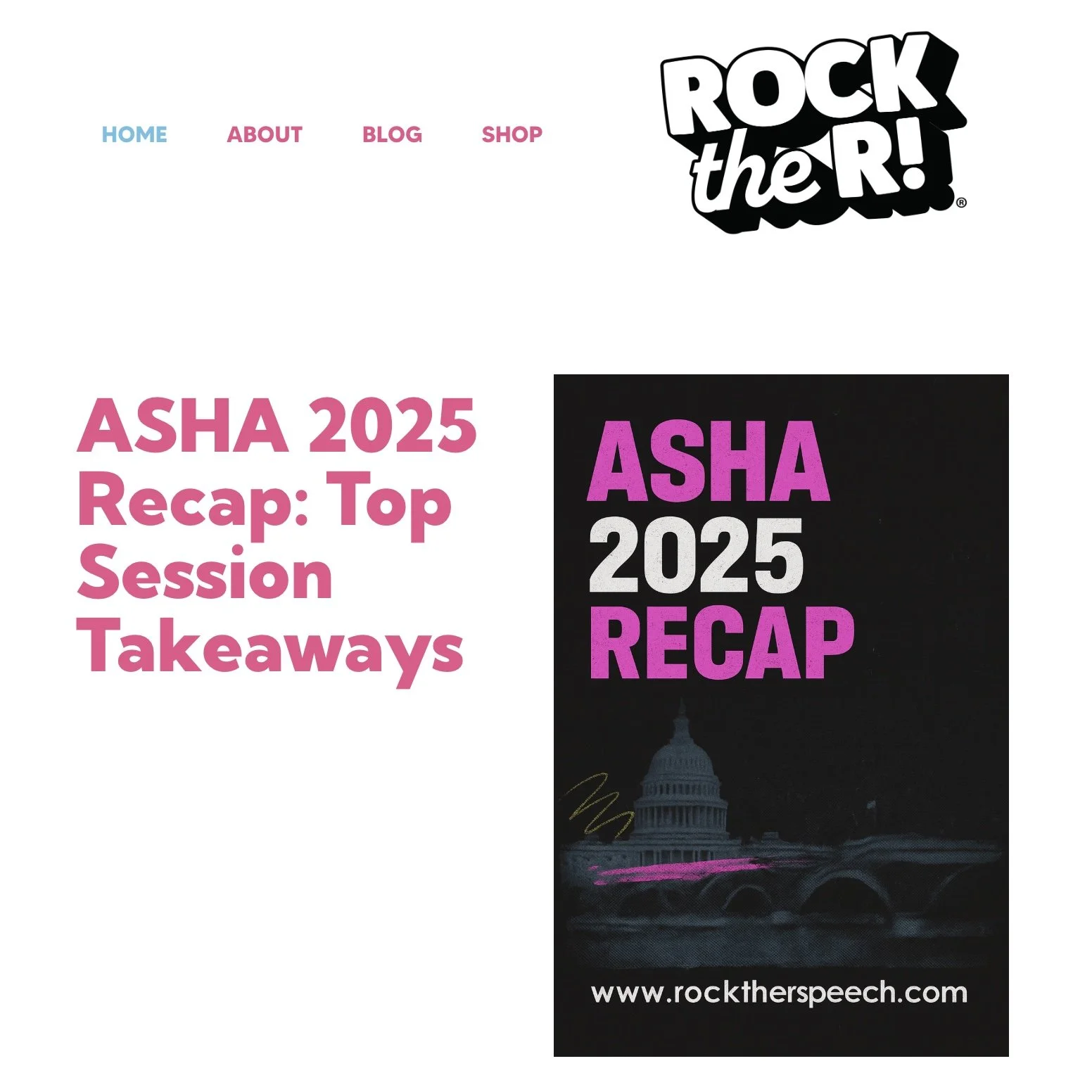 ASHA 2025 Recap by Rock the R!