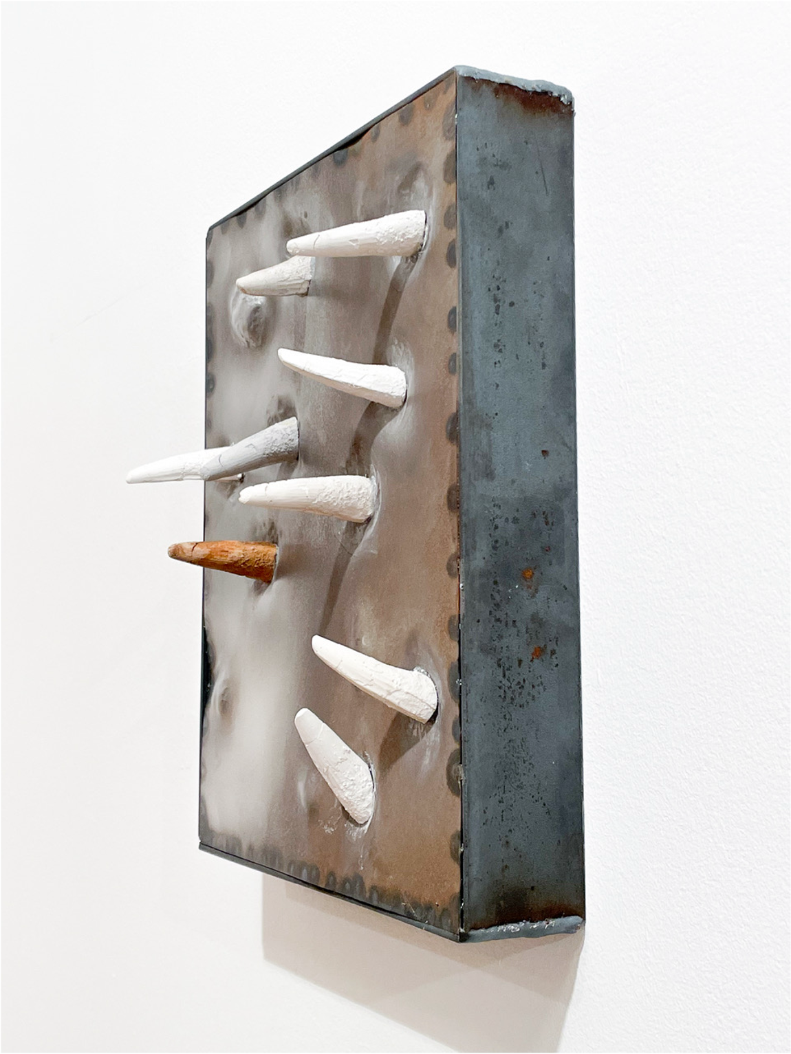 Gnashing of Teeth - Steel, Plaster and Rust - 25x30cm