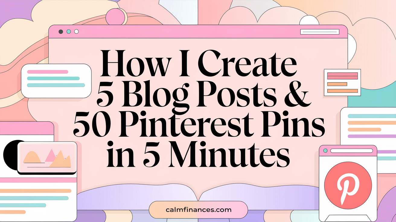How I Create 5 Blog Posts + 50 Pinterest Pins in 5 Minutes (with Proof!)