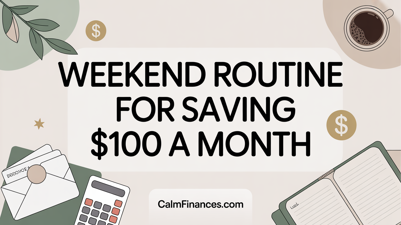 Weekend Routine for Saving $100 a Month