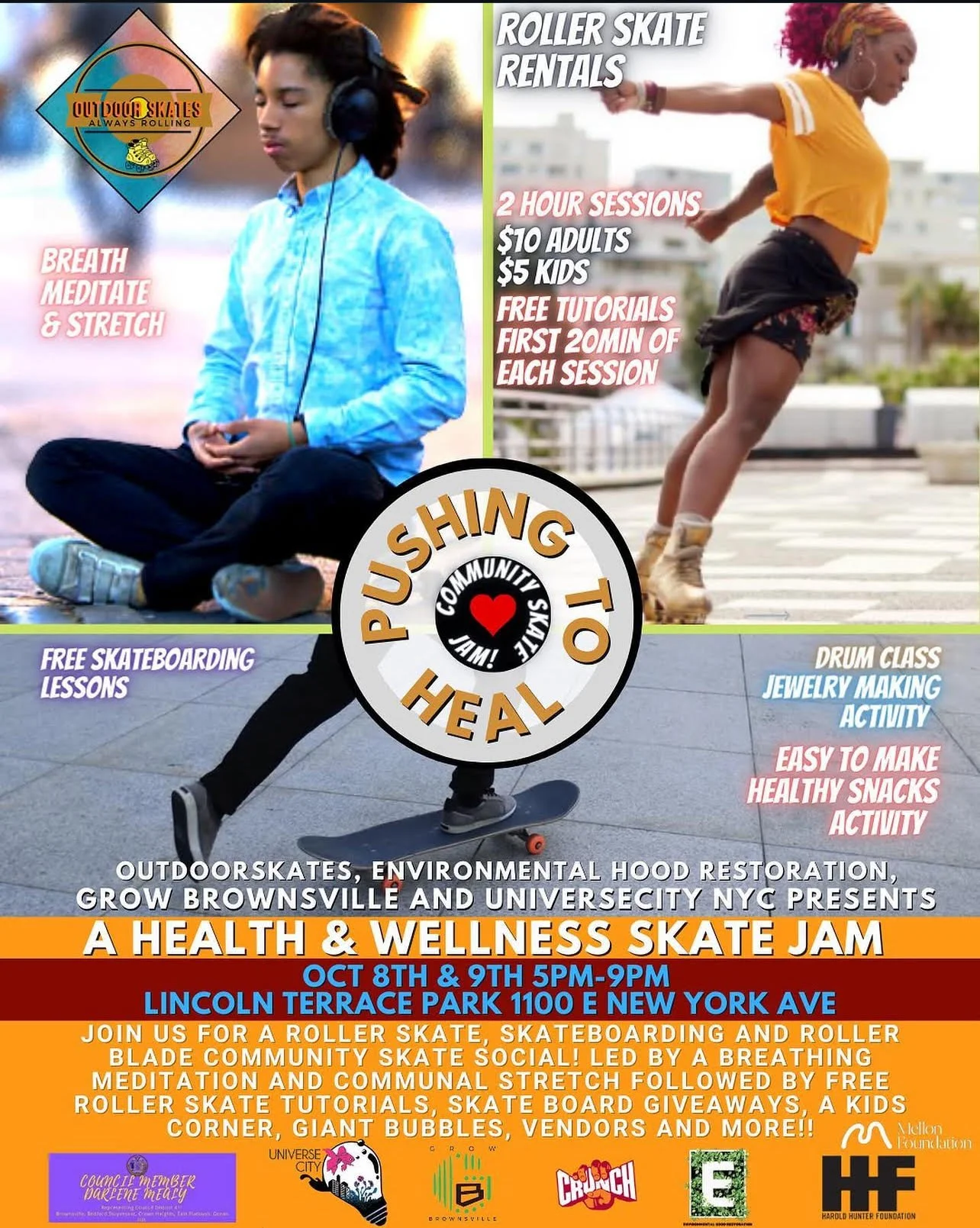 Pushing to heal Community Skate Social 