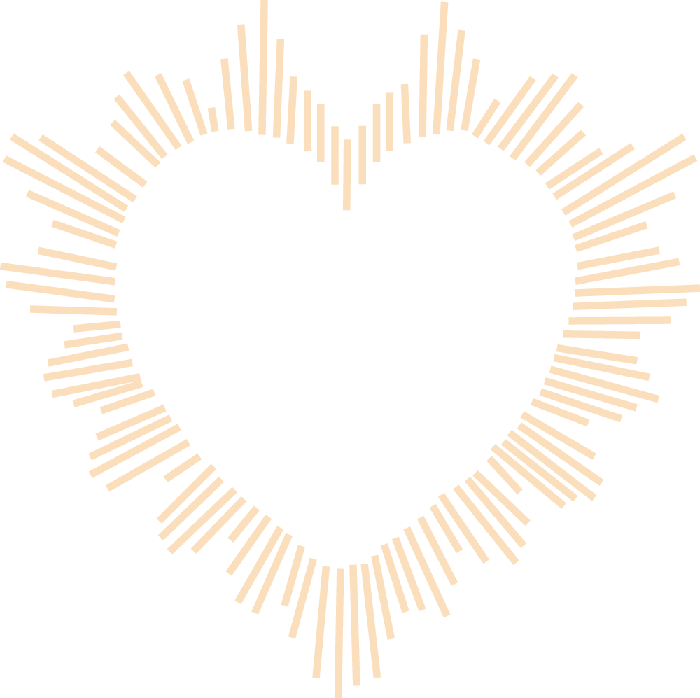 Cream sacred heart star burst