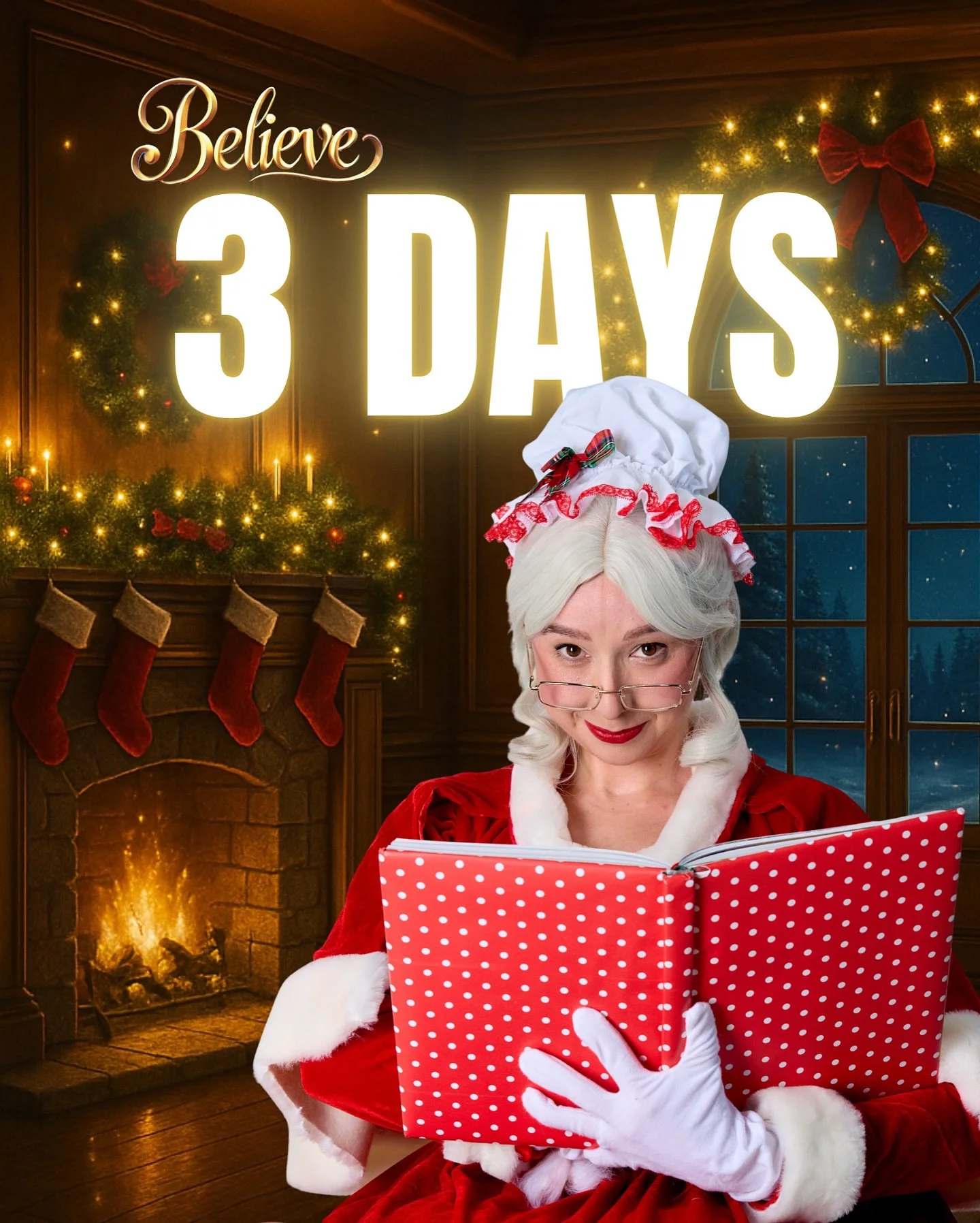 On the 3rd day of Christmas, a tale to unfold, Mrs Claus reads of magic and wonders untold. Gather &lsquo;round, the countdown is near&hellip; Believe is the story of the year!

18&ndash;23 December 2025
BOOK NOW for Believe The Musical: believeinchr