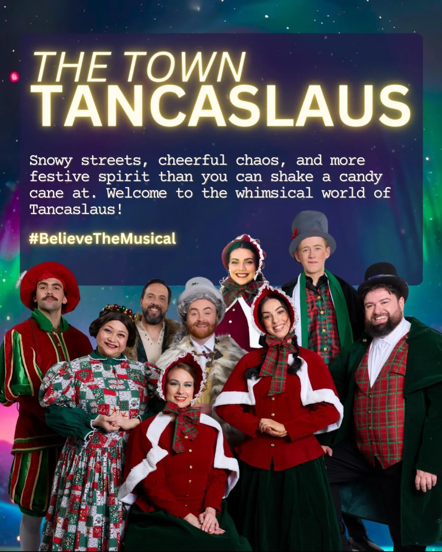 Snowy streets, cheerful chaos, and more festive spirit than you can shake a candy cane at. Welcome to the whimsical world of Tancaslaus!

18&ndash;23 December 2025
BOOK NOW for Believe The Musical: believeinchristmas.com.au

#BelieveInChristmasAu #Be