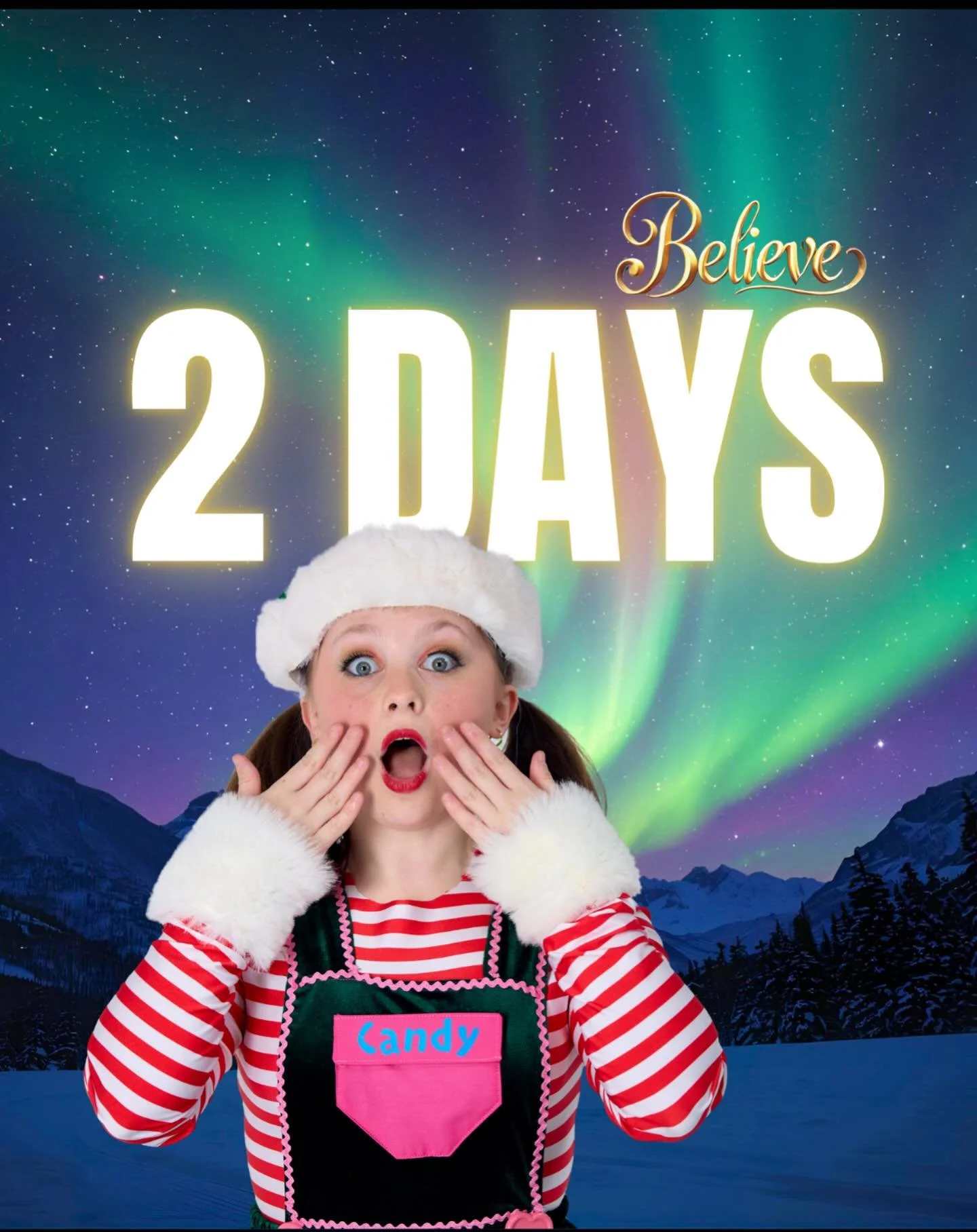 On the 2nd day of Christmas my true love gave to me, excitements taking flight, Candy&rsquo;s bouncing with joy, the big shows in sight! She&rsquo;s packed her books and festive cheer, because Believe is nearly here! 

18-23 December 2025
BOOK NOW fo
