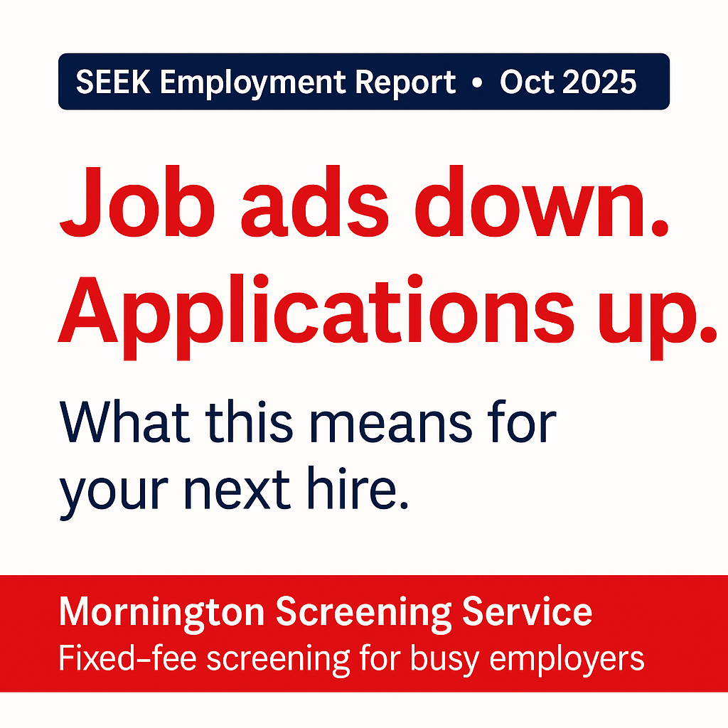 SEEK Employment Report October 2025: How Small Businesses Can Win in a Softer Job Market