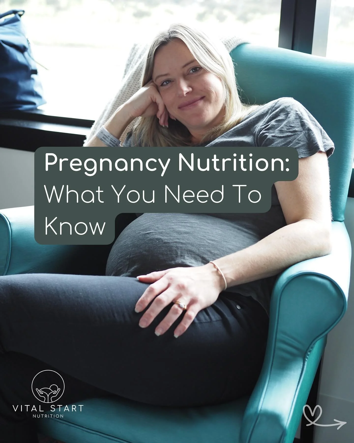 &ldquo;Pregnant? &lsquo;Eating for two&rsquo; isn&rsquo;t what you think. 🍽️

Learn how to fuel your body with the right foods&mdash;for you and your growing baby.

Starting with whole food and adding nutrition supplements (eg folate &amp; iodine) a