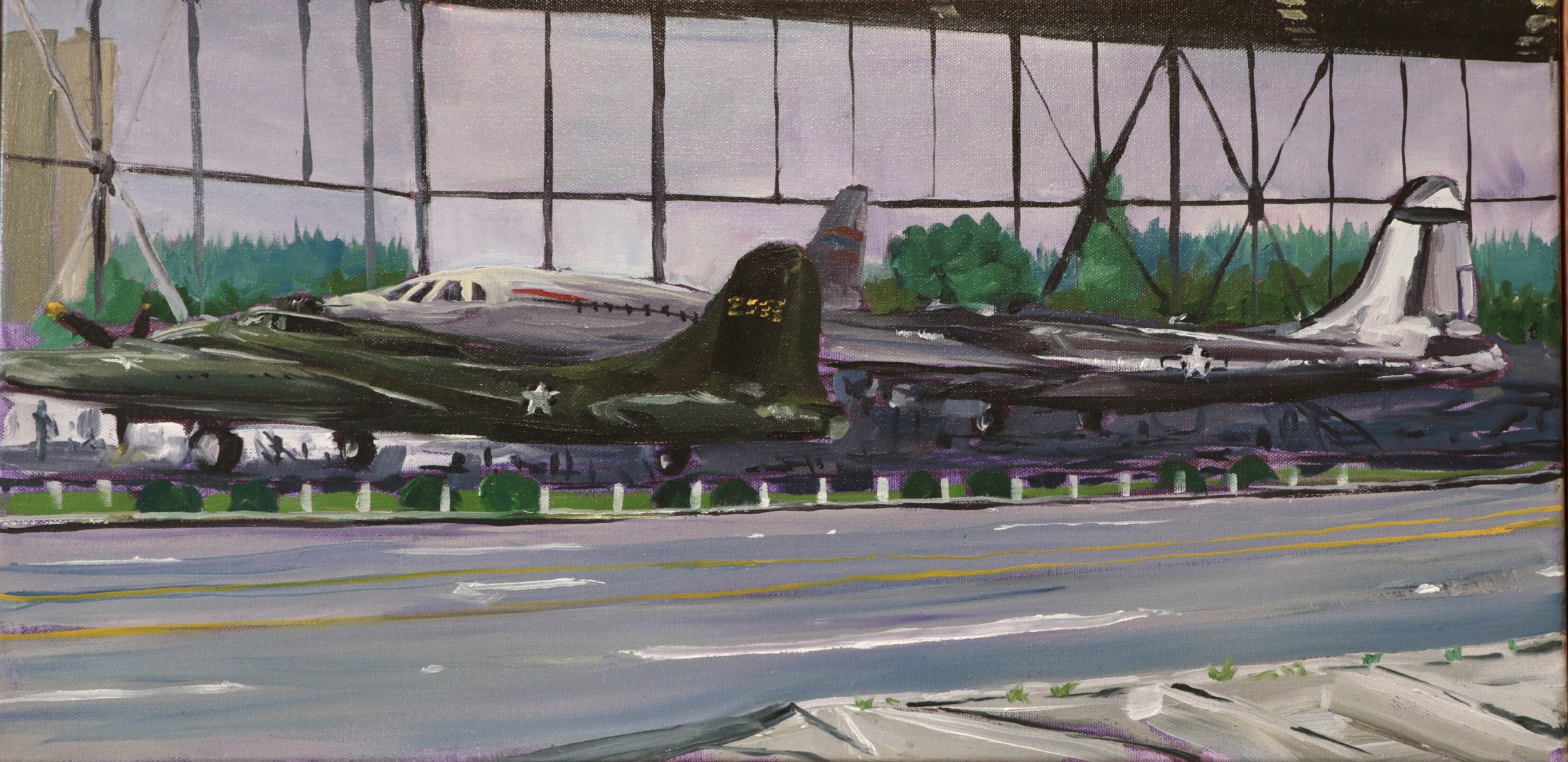   Museum of Flight I , 2024 12” x 24” Oil on Canvas 