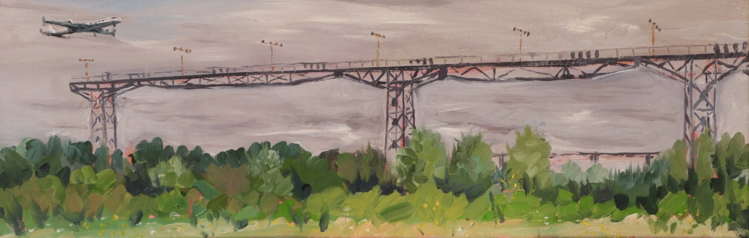   Runway , 2023 8” x 24” Oil on Canvas 