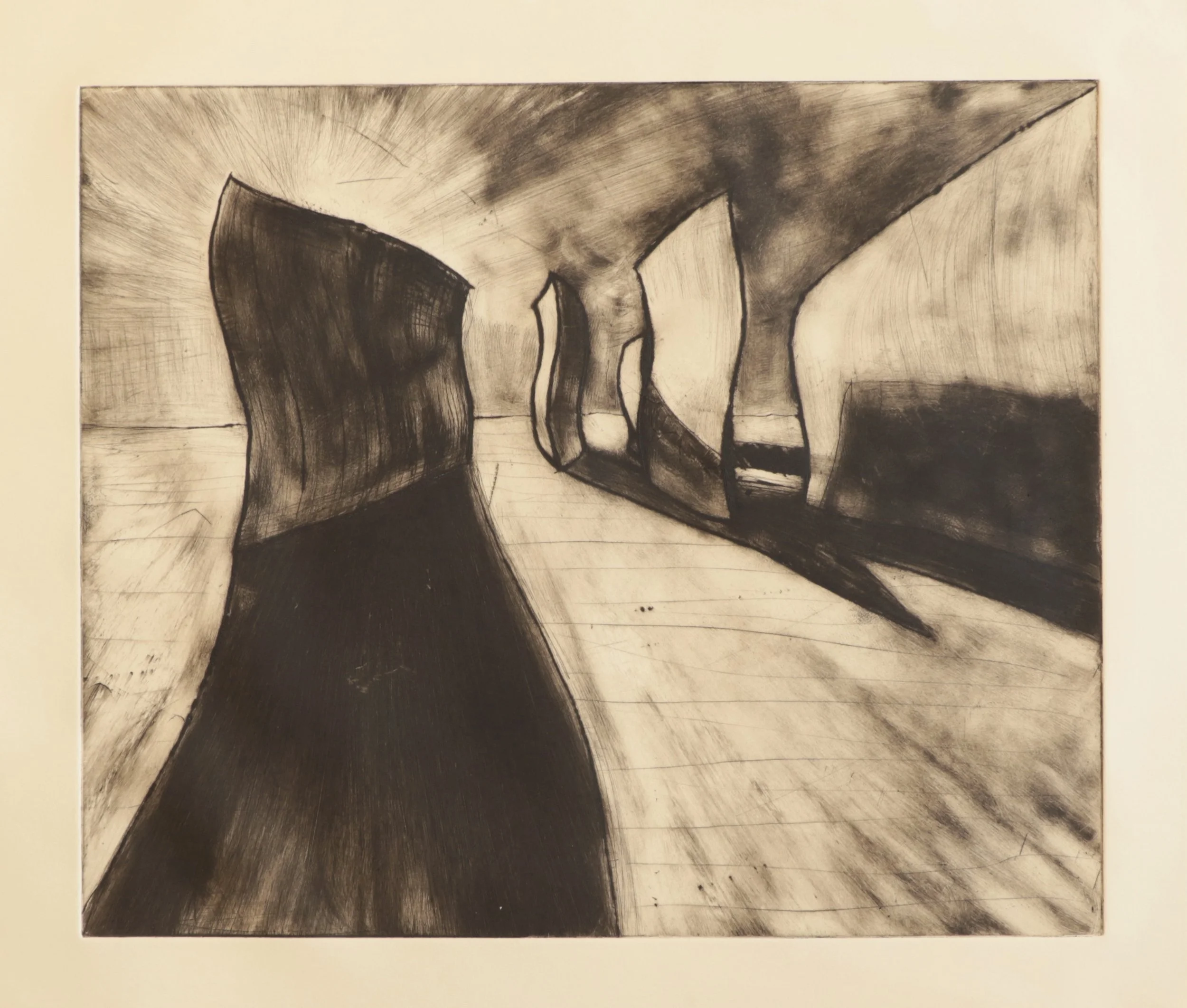   Wake (Serra) I , 2024 21 ¼” x 24 ¾” Drypoint 