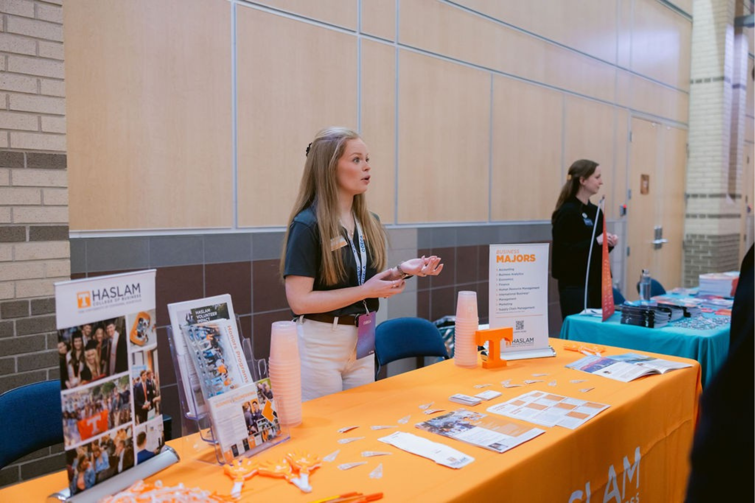 Partners participate in the exhibitor fair at the State Career Development Conference.