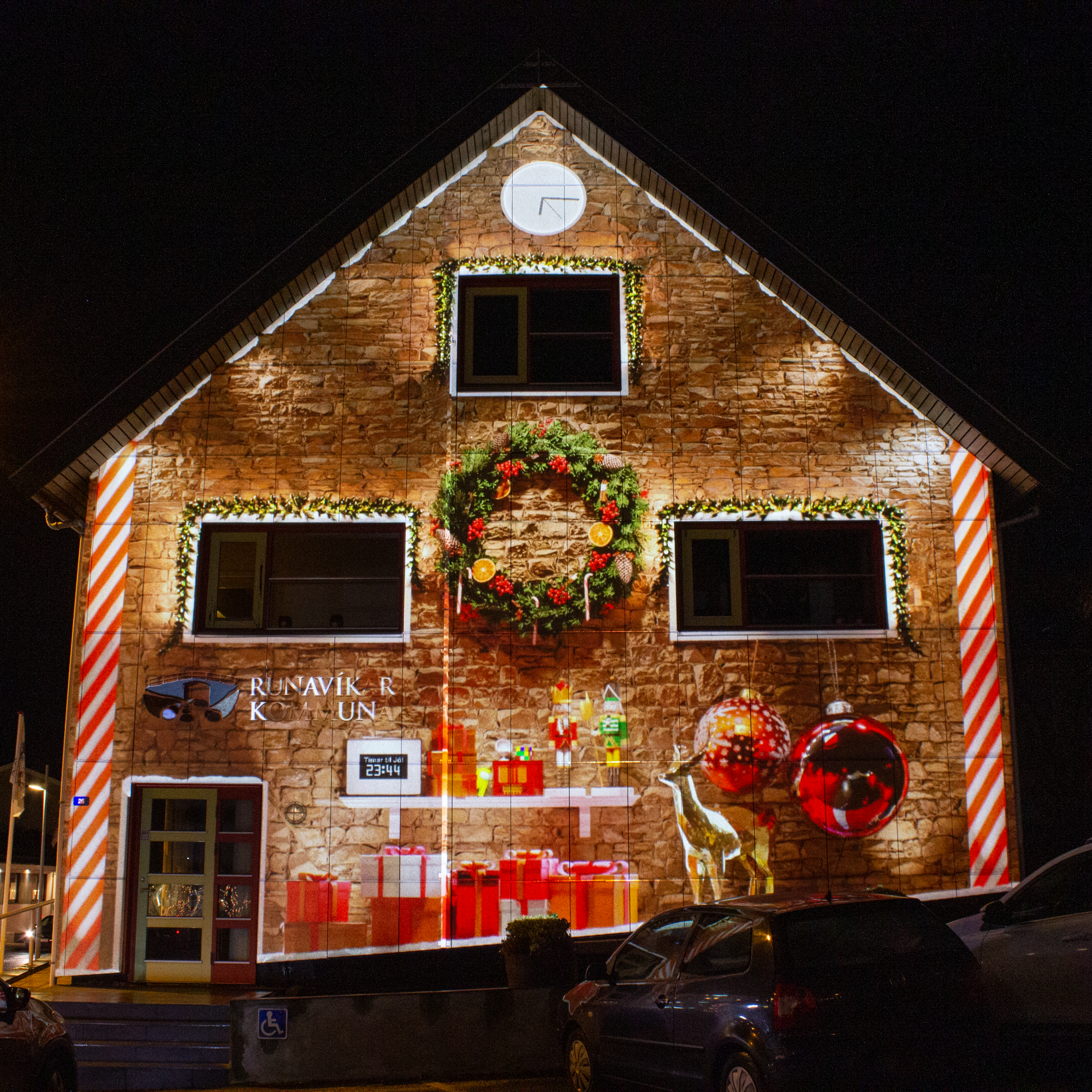 Provided content and mapped the projectors for RUnavíkar kommuna