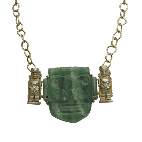 MAYA様まとめ購入ページ MAYA NECKLACE WITH JADE MASK AND ANTHROPOMORPHIC FIGURES