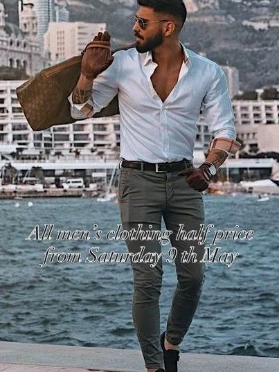 All men&rsquo;s clothing plus women&rsquo;s pants half marked price from Saturday 👖👔👕🩳🦺.
We love a sale @ thehubnoosa.org.au