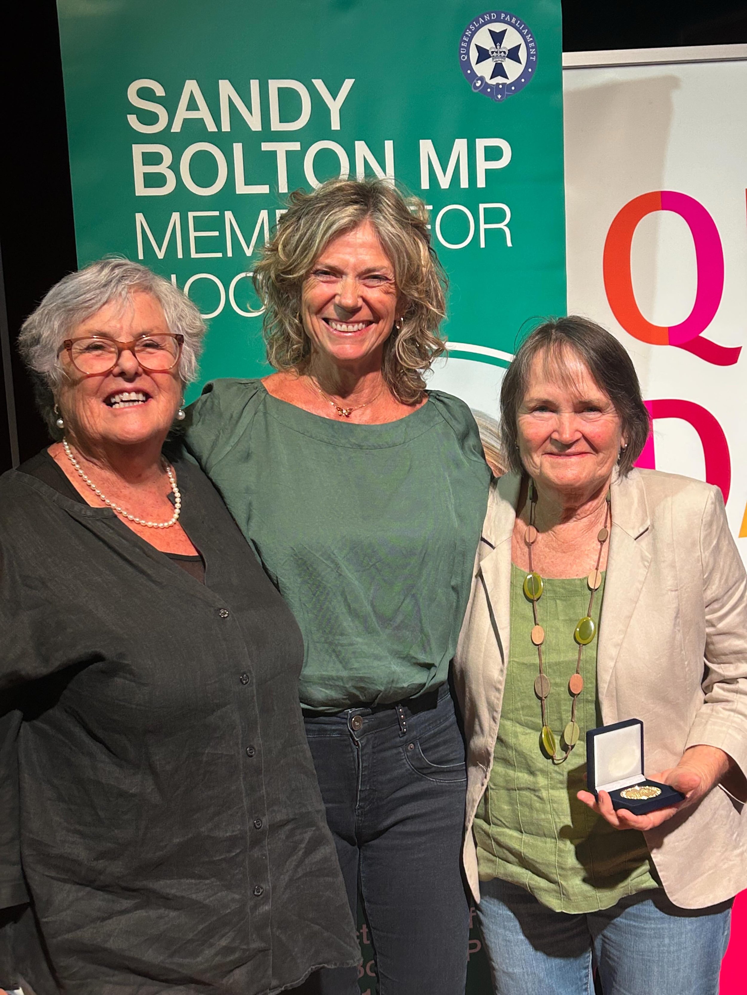 What a privilege to celebrate Queensland day and our wonderful volunteers Judy &amp; Paula,who along with other volunteers received special awards from Sandy Bolton @ the J 🎉🎉🎉