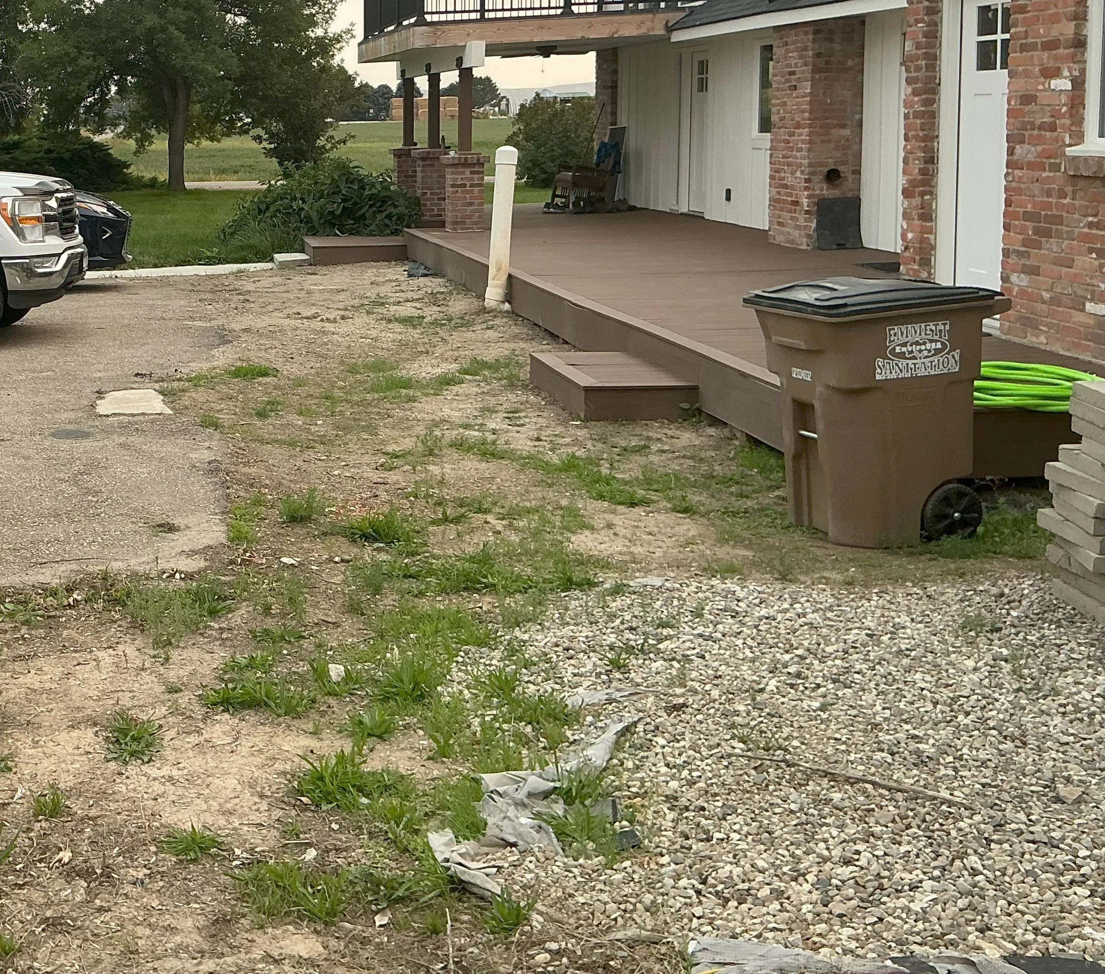 Original Area Between Front Deck and Parking Area