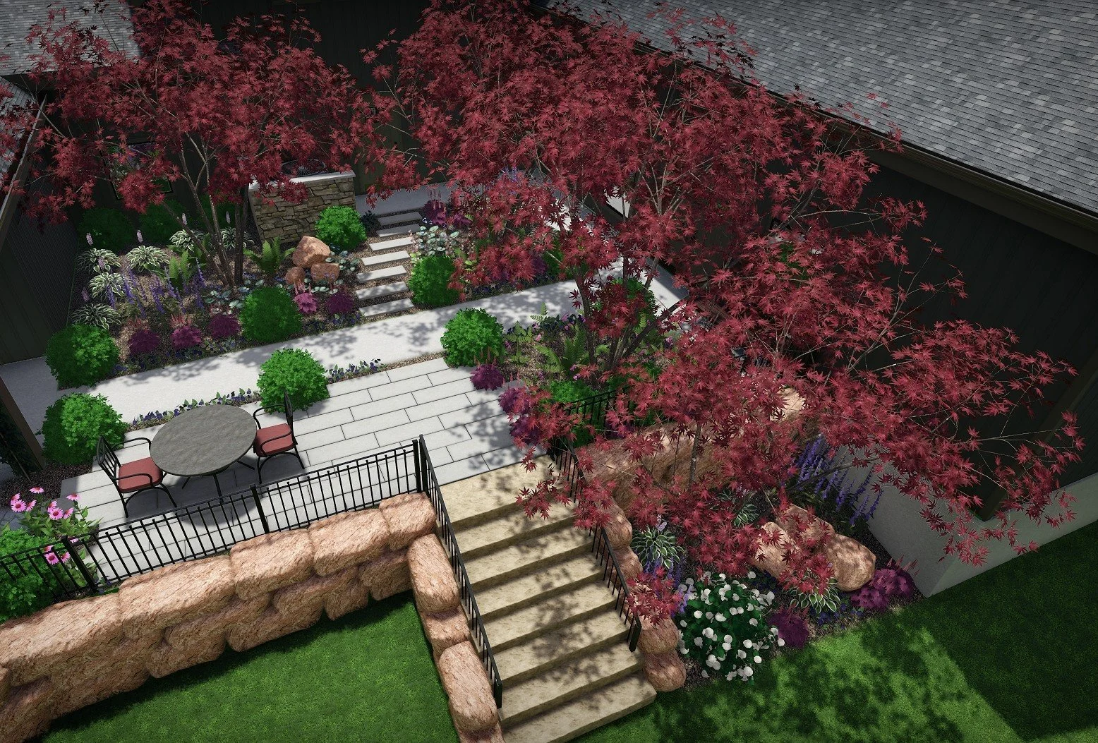 Courtyard Shade Garden