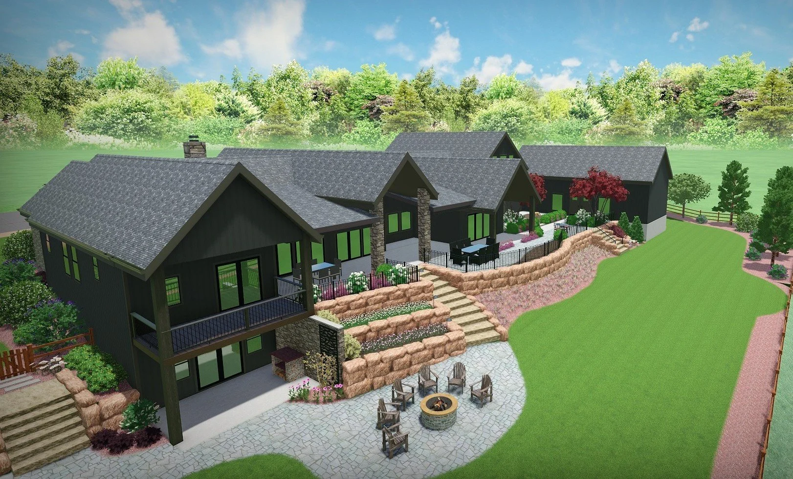 Hilltop Home with Extensive Terraces and Patios