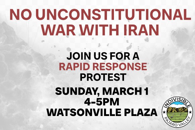 No War with Iran Pop-Up Rally