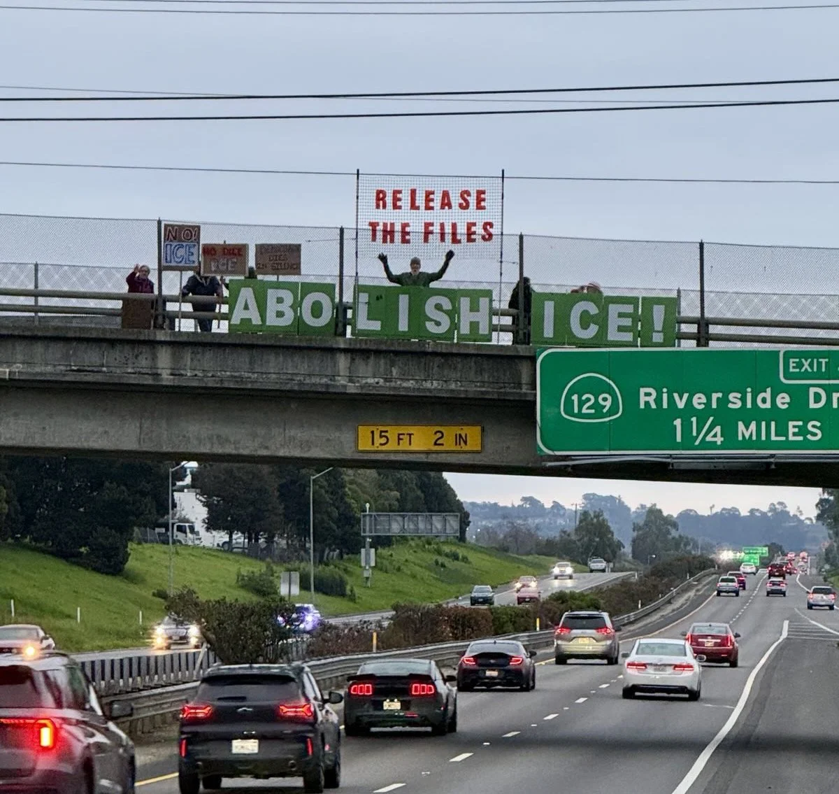 BRIDGE BRIGADE
Join us every Friday at the Harkins Slough overpass, 4-5:30pm.  Bring signs and good energy!  Ample parking on Silver Leaf Drive, the road that leads to Motel 6.