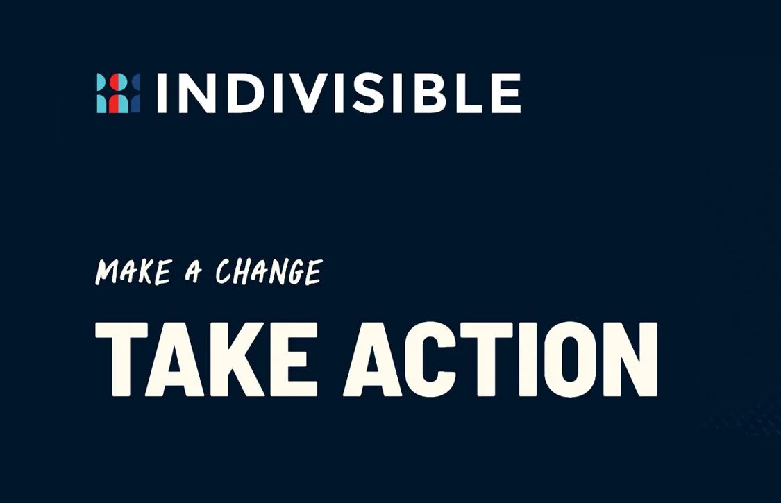 The National Indivisible website lets you search by zip code or address to find the actions that’ll have the most impact based on your state and federal elected officials. Click the graphic to go to the website.
