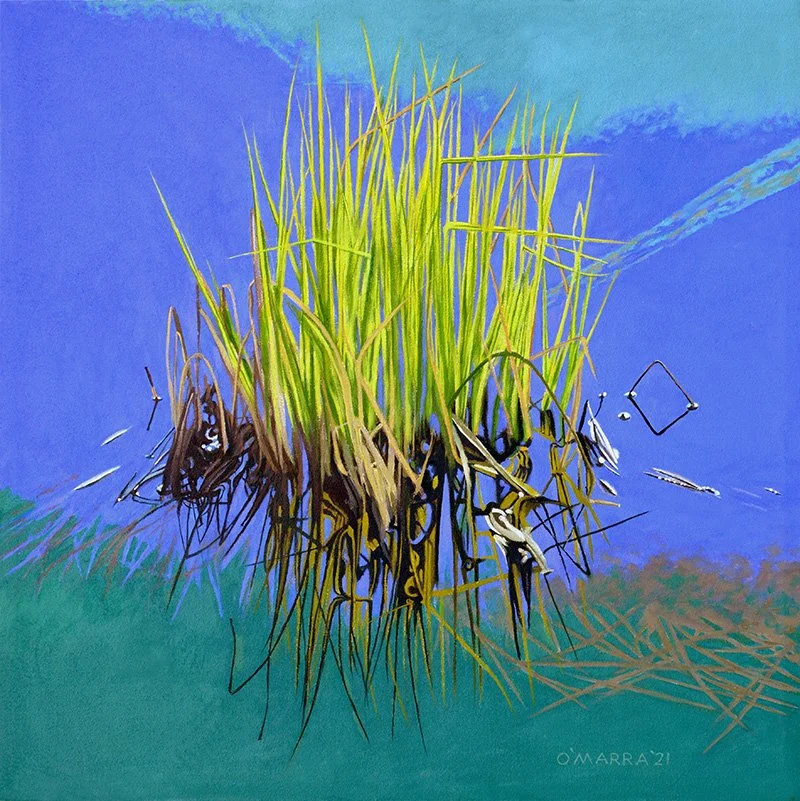  'Lake Grass Still Life', oil on canvas, 27" x 27", 2020 (Private collection)