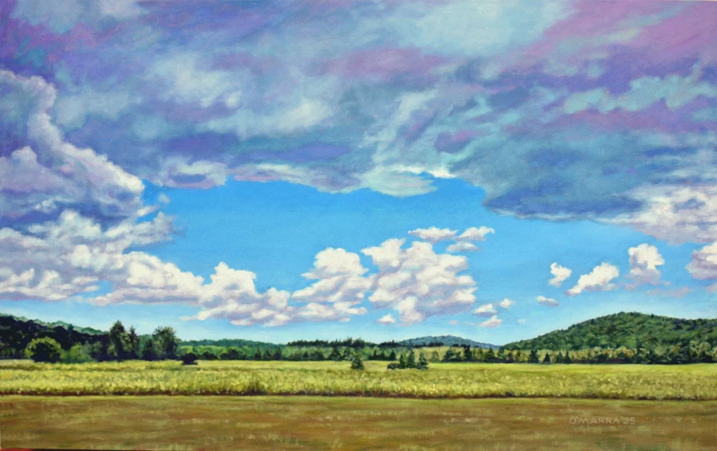 Clouds to the East, 2025, oil on canvas, 22" x 36" 
(Contact me about pricing)