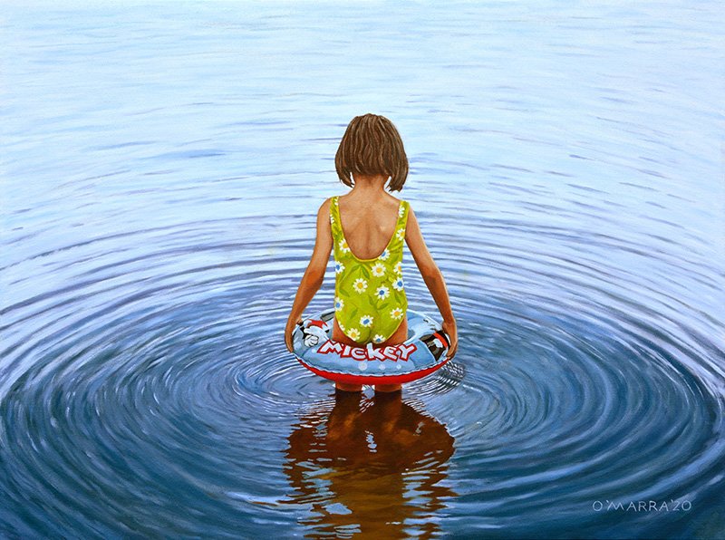  'Em Zen (the artist's daughter)', oil on canvas, 27" x 36", 2020 (Not for sale.)
