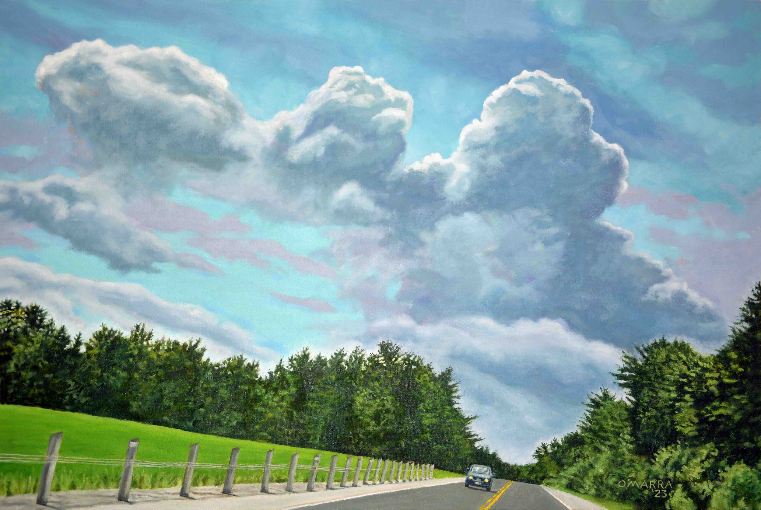 Highway 28 Southbound at Apsley, oil on canvas, 24" x 36" 
(Contact me about pricing)
