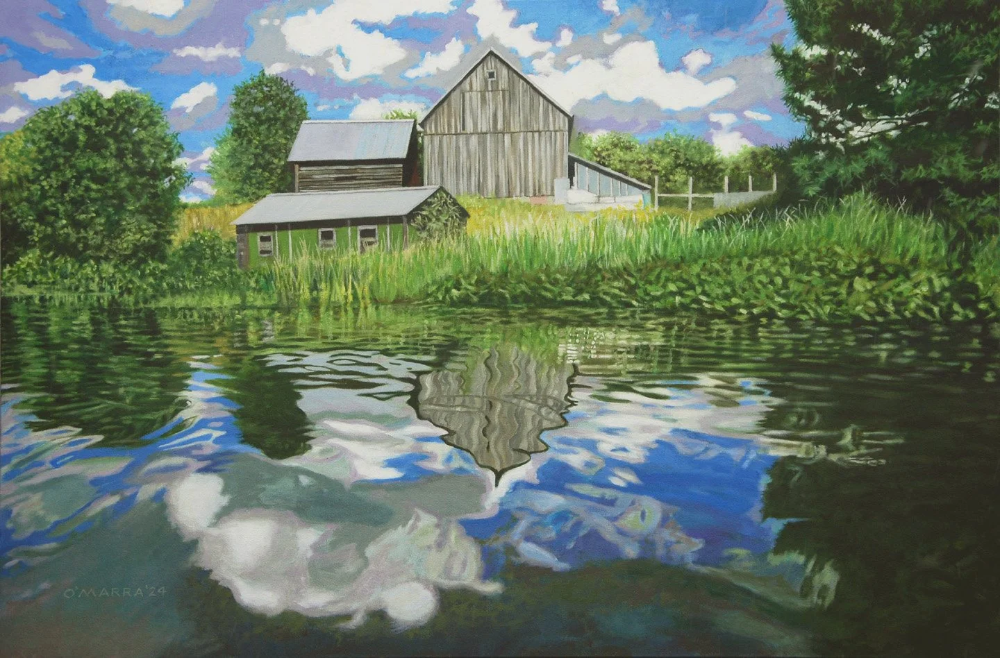 The Abolins Place, 2024, oil on canvas, 24" x 36"
(Contact me about pricing)