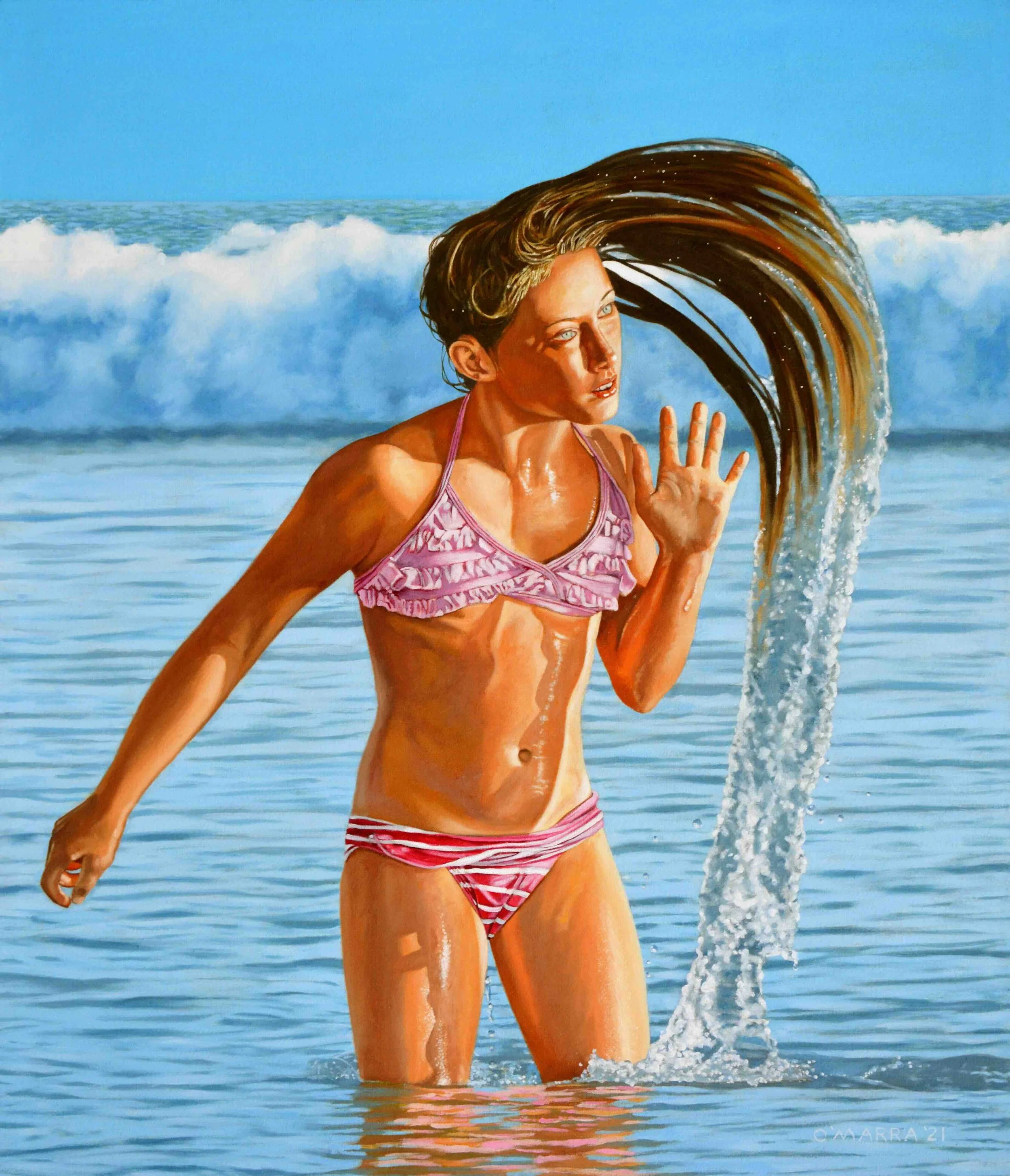 Swoosh III, oil on canvas, 35" x 32"​ 
(Contact me about pricing)