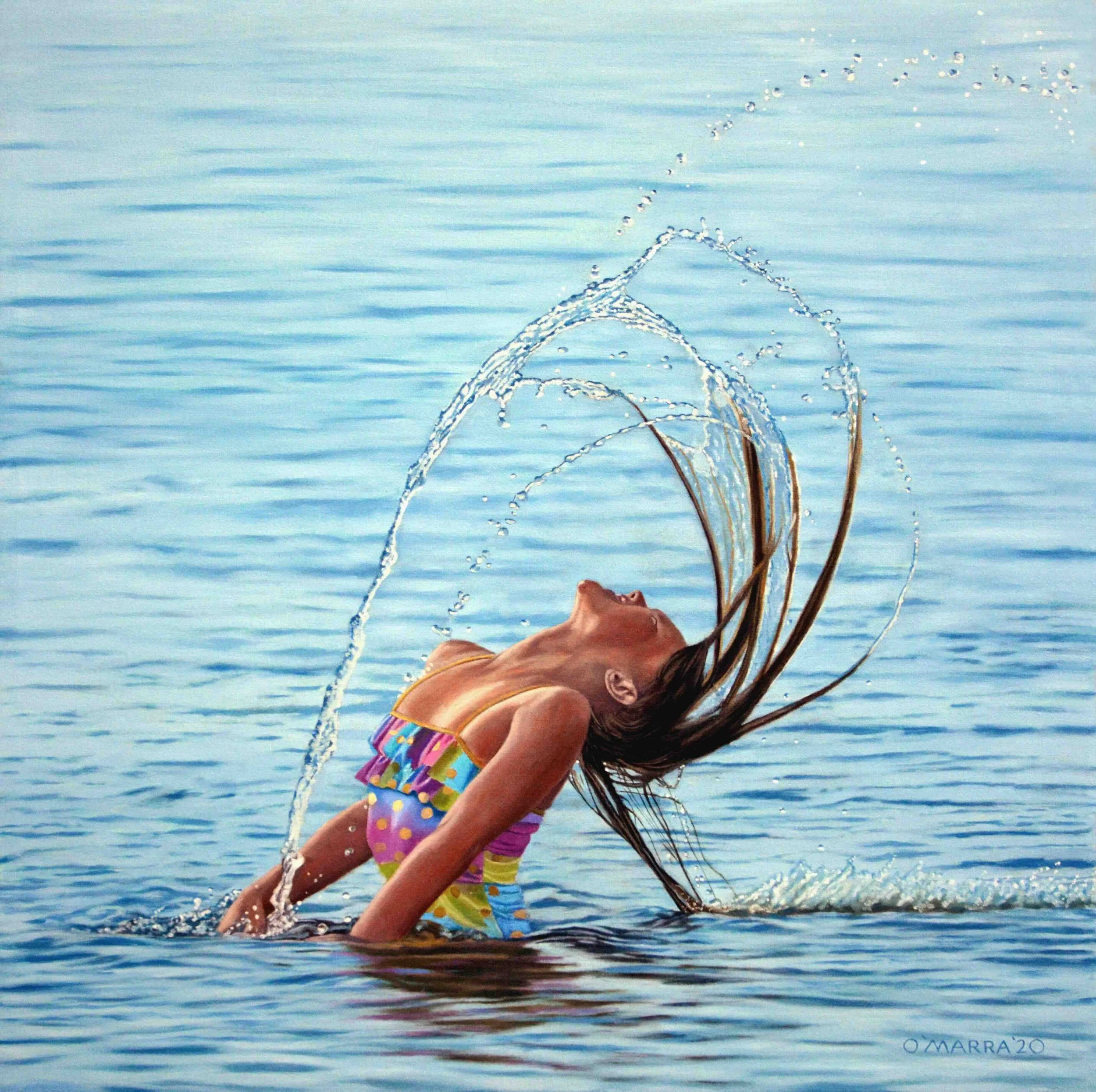 Swoosh II, oil on canvas, 32" x 32" 
(Contact me about pricing)